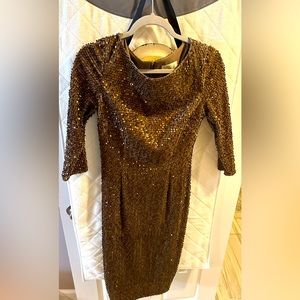 Eliza J Olive gold dress